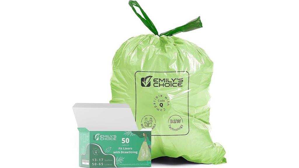 Best biodegradable garbage bags: Emily's Choice Biodegradable Trash Bag 13-17 Gallons | 50 count