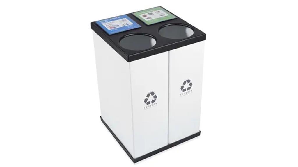Best Indoor Recycling Bins: RecycleBoxBin Double Recycling Bin - Large Capacity (25 gal. per bin)