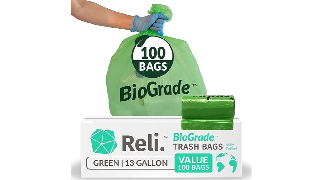 Best biodegradable garbage bags: Reli. Biodegradable 13 Gallon Trash Bags (100 Count)