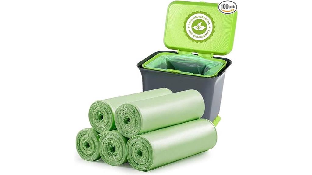 Best biodegradable garbage bags: YAWAHOME Biodegradable Trash Bags (100 Counts, 20L)