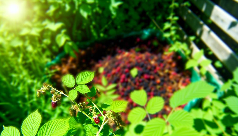 composting blackberry bushes question