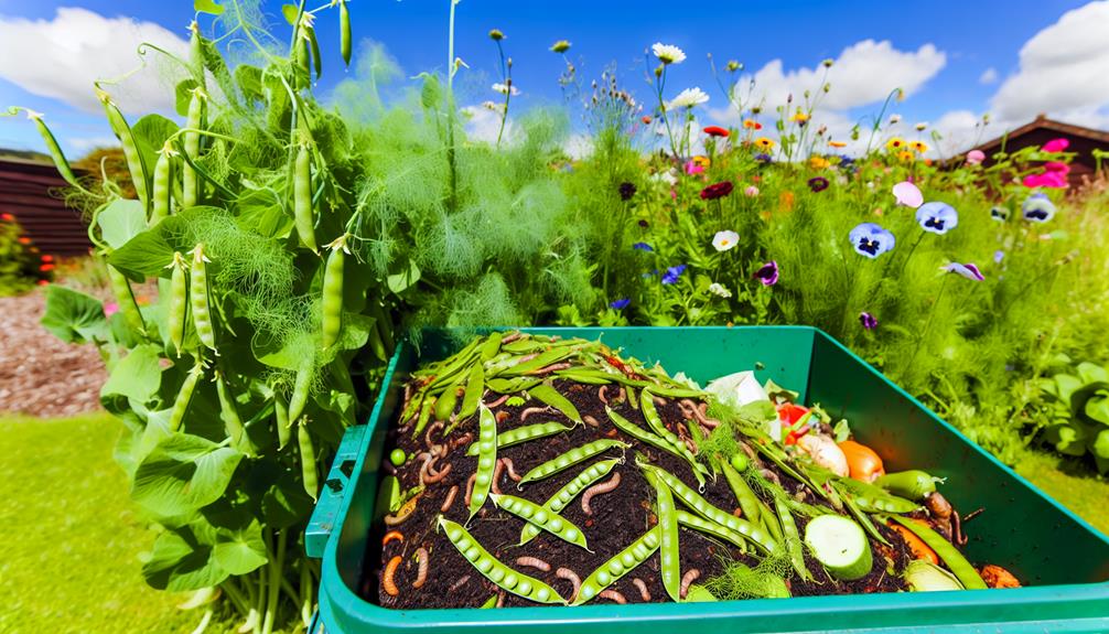 composting peas is possible