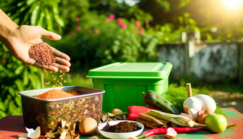 composting red lentil waste