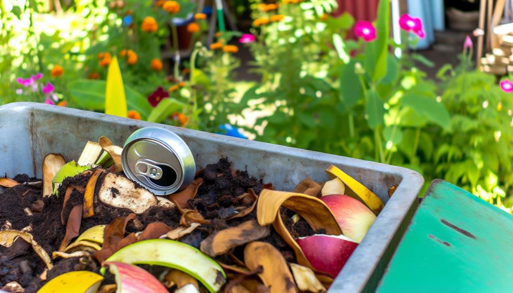 composting soda cans is possible