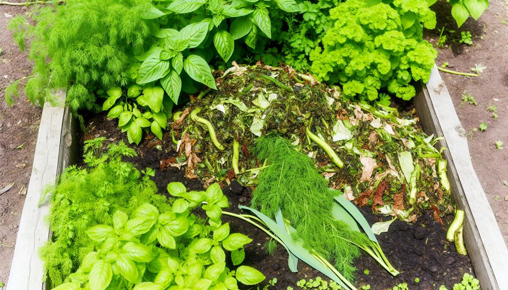 composting stale herbs at home