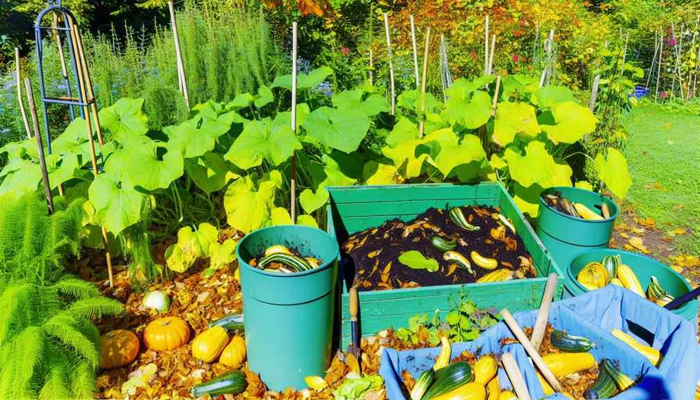 composting summer squash waste