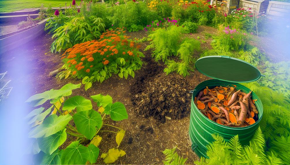 composting sweet potatoes properly