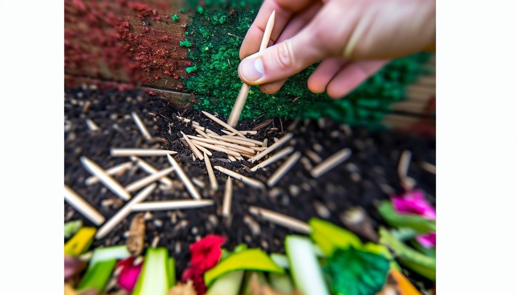 composting toothpicks at home