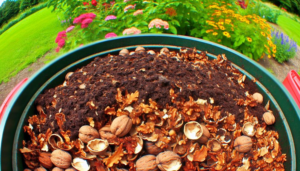 composting walnuts at home