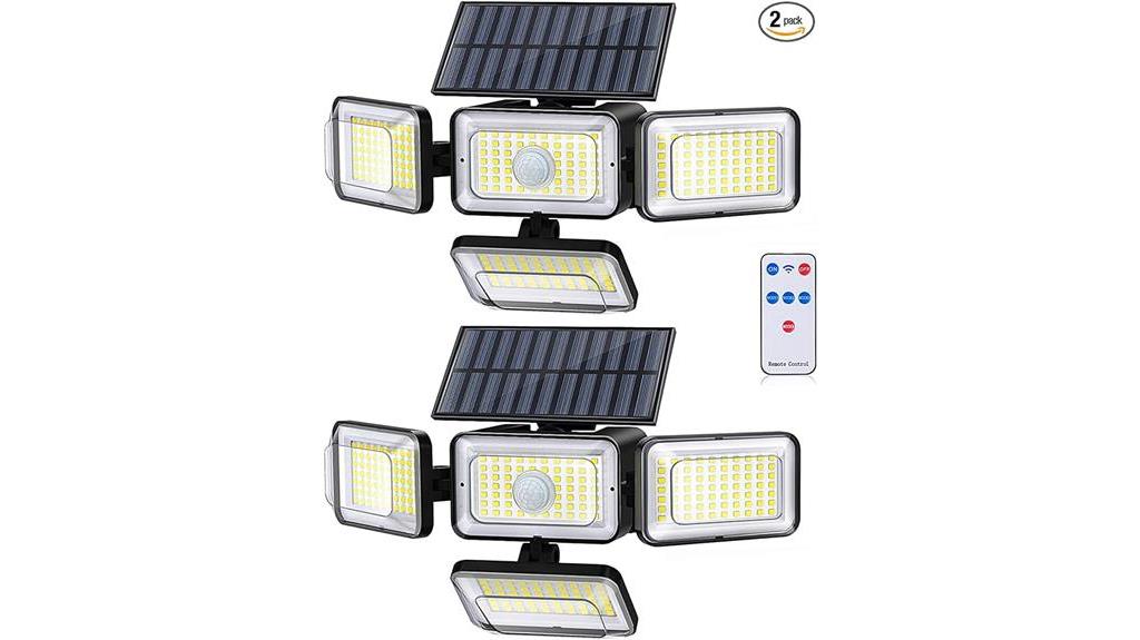 Best Solar Lights: Mokot Solar Outdoor Lights, IP65 Waterproof Motion Sensor (Pack of 2)