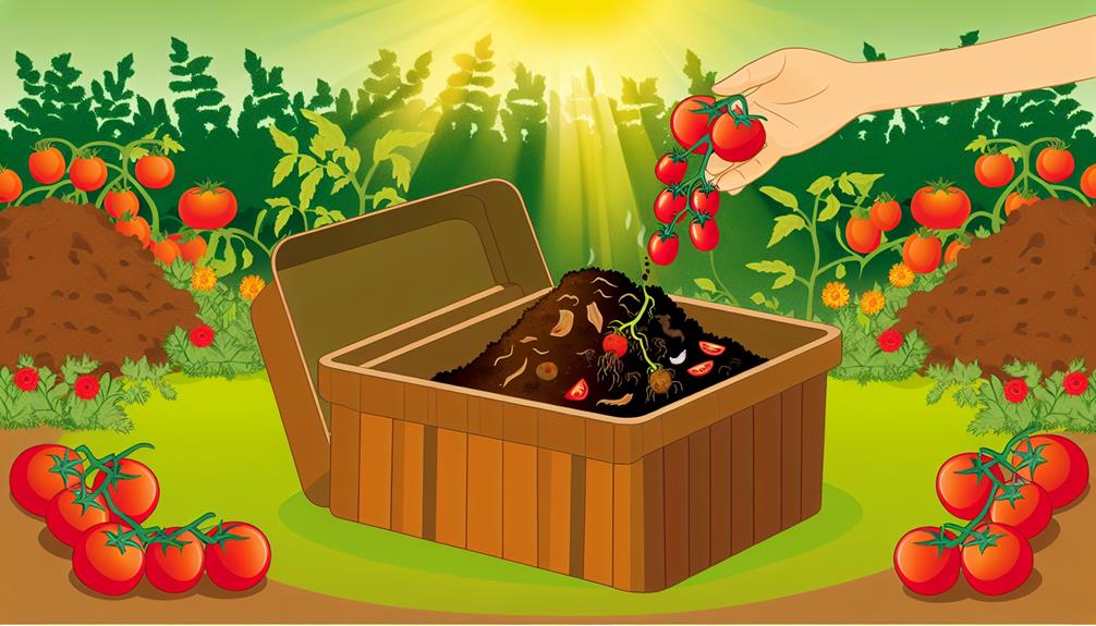 composting tomatoes for gardening