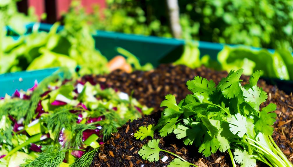 herbaceous garnish enriches soil