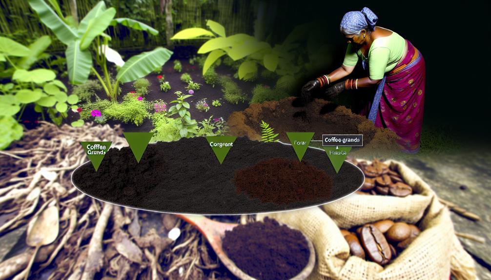 eco friendly gardening with coffee