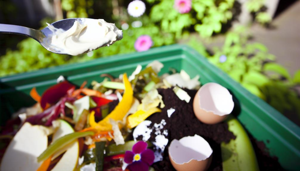 milk cartons in compost