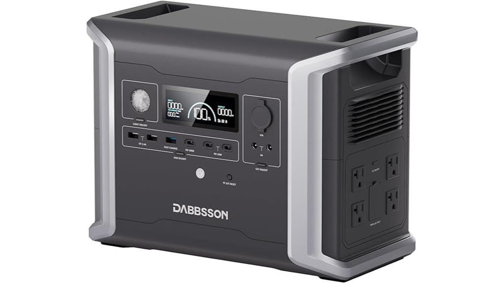 Best Solar Generator: Dabbsson DBS1300 1330Wh Portable Solar Generator