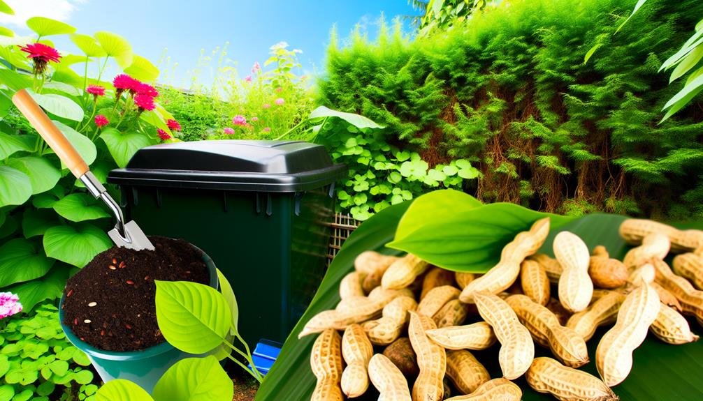 natural peanut shells composting