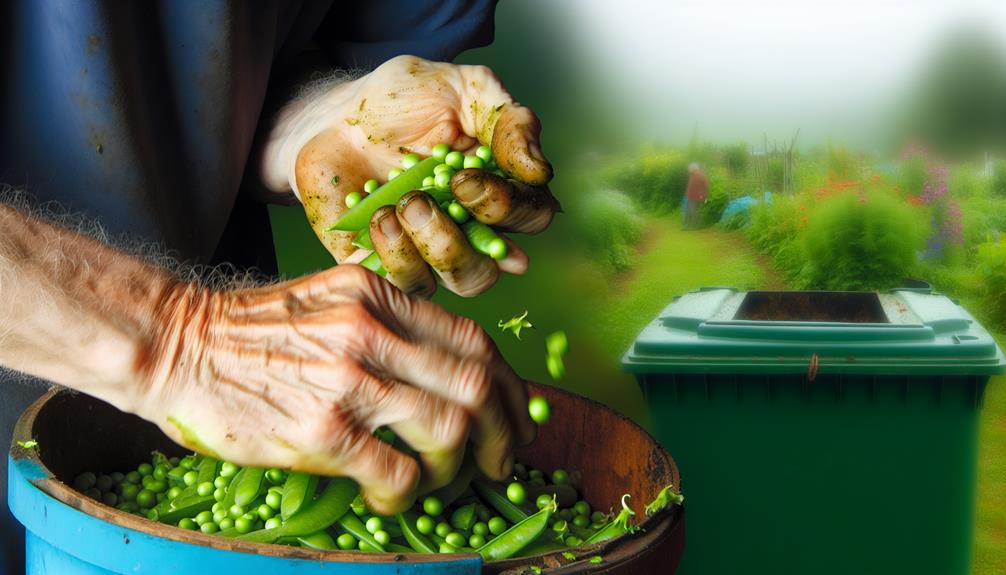 sustainable gardening with peas