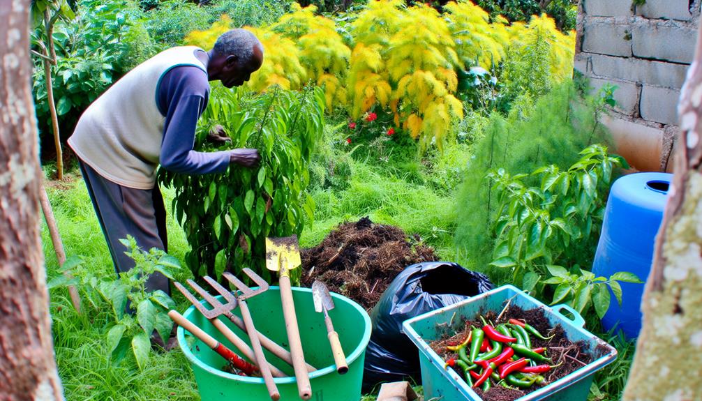 pepper plant composting guide