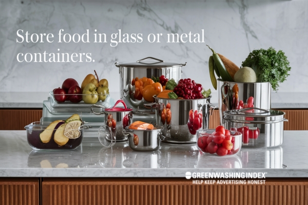 Store Food in Glass or Metal Containers