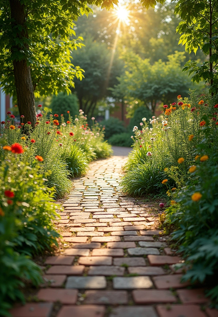 15 Ways to Use Recycled Materials in Your Garden - 8. Garden Pathways with Recycled Bricks