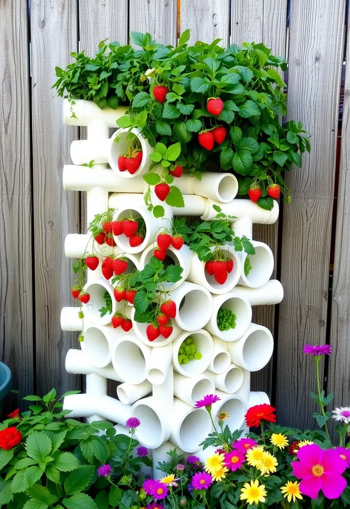 10 Vertical Vegetable Garden Hacks That Will Transform Your Small Space! -  Install a Vertical Pipe Garden