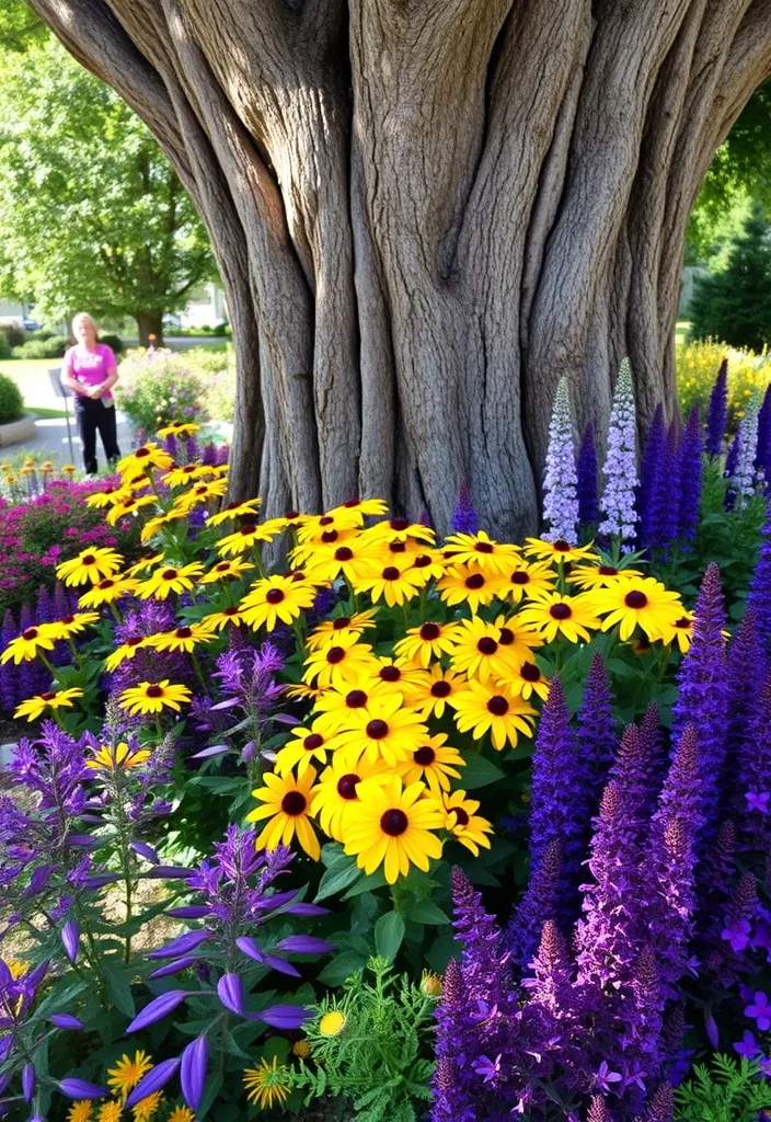 12 Stunning Small Flower Garden Arrangements Around Trees - Colorful Perennials for a Timeless Look