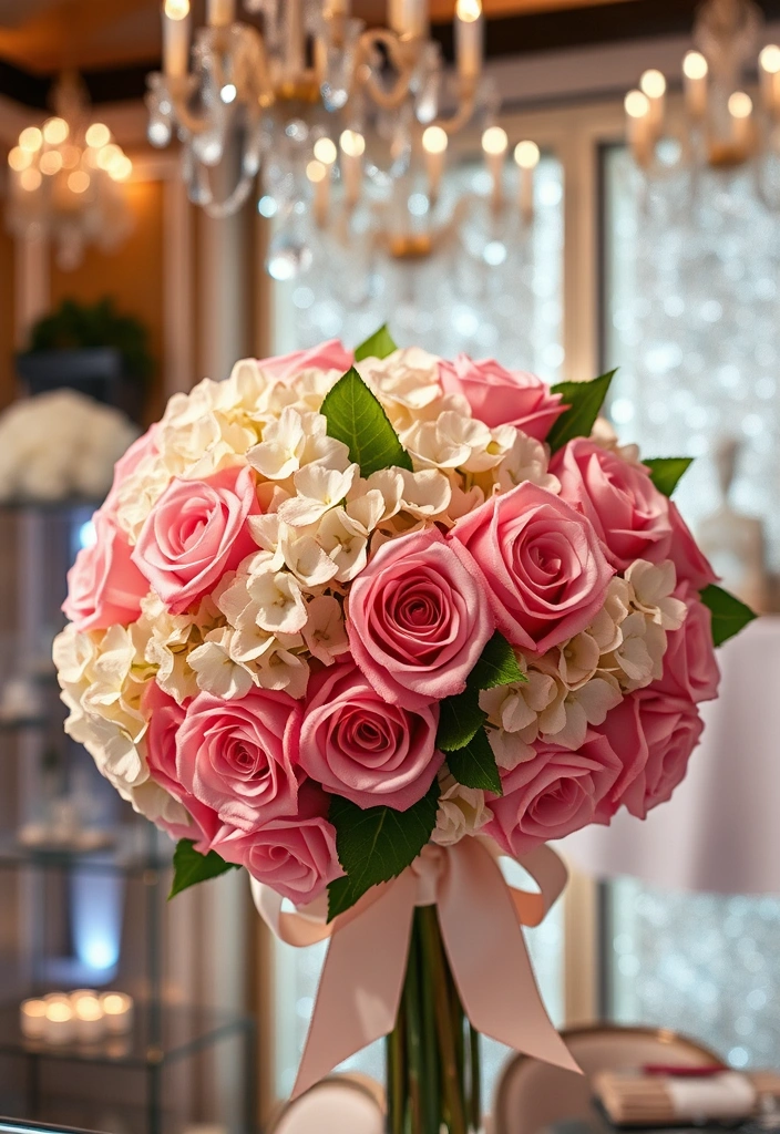 Luxe Roses and Hydrangeas: A Glamorous Combo