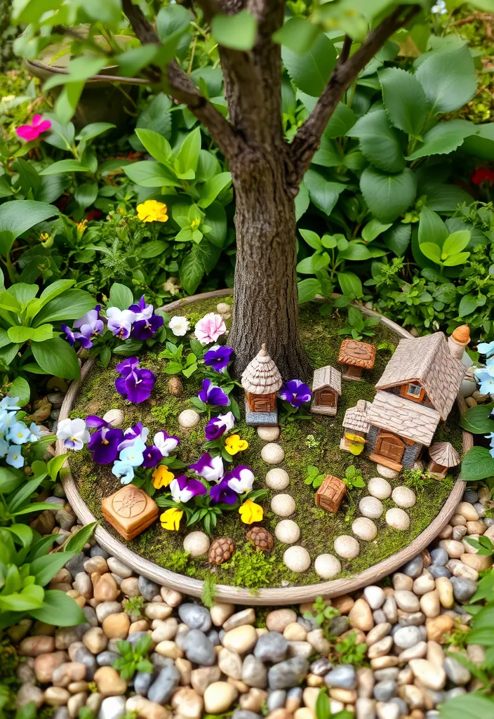 12 Stunning Small Flower Garden Arrangements Around Trees - Delicate Fairy Gardens