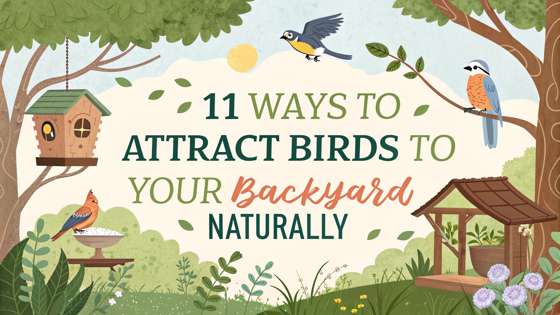11 Ways to Attract Birds to Your Backyard Naturally