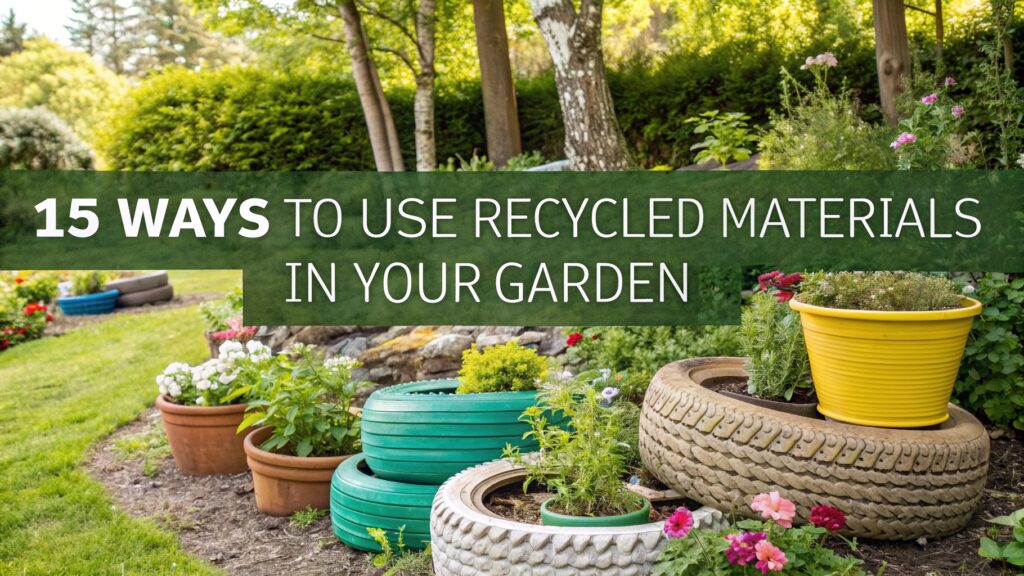 15 Ways to Use Recycled Materials in Your Garden