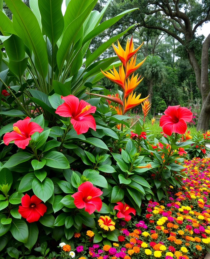 Bold and Bright Tropical Garden