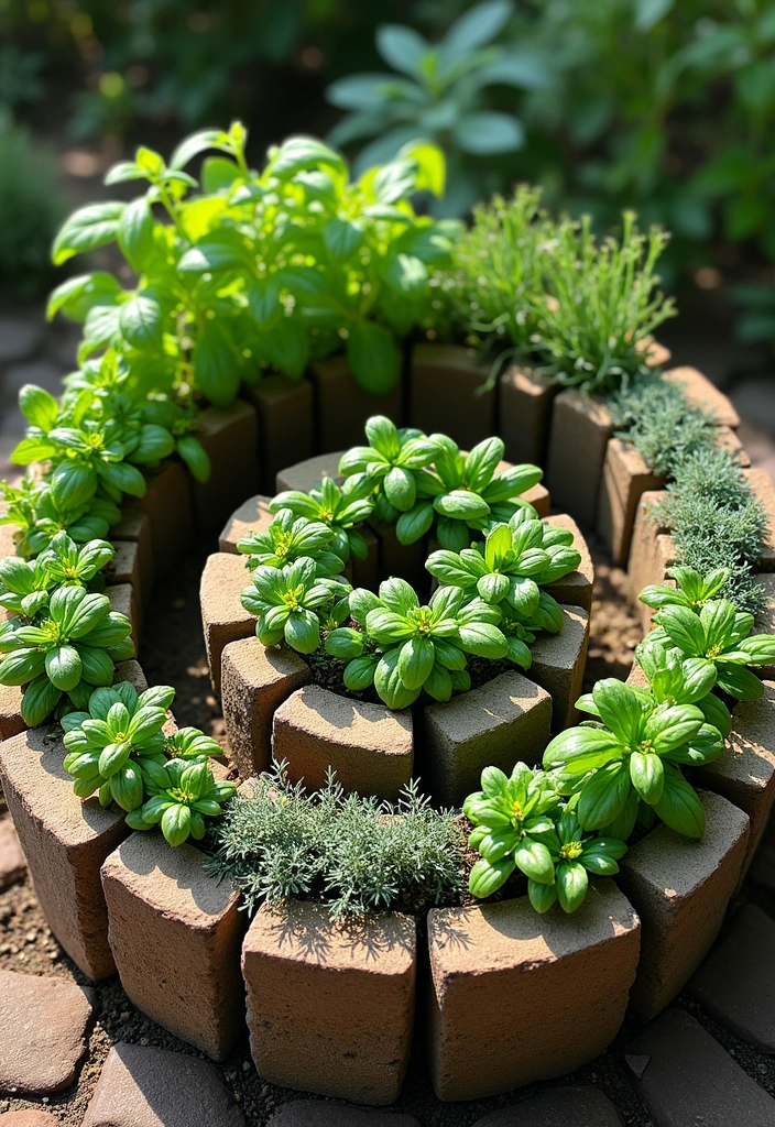 11 Low-Cost Garden Ideas for Beginners - 3. Herb Spiral