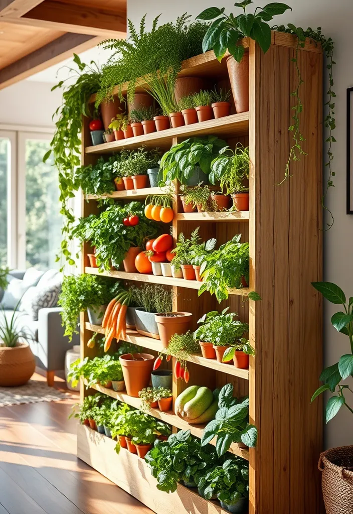 10 Vertical Vegetable Garden Hacks That Will Transform Your Small Space! - Vertical Garden in a Bookcase