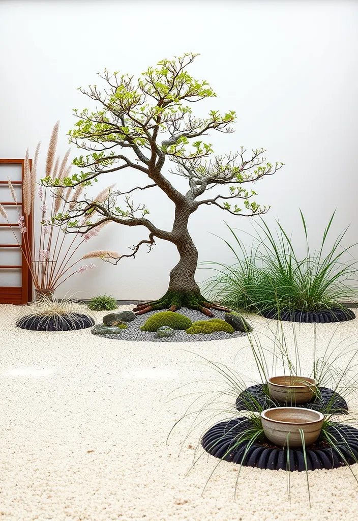 12 Stunning Small Flower Garden Arrangements Around Trees - Serene Japanese Zen Gardens