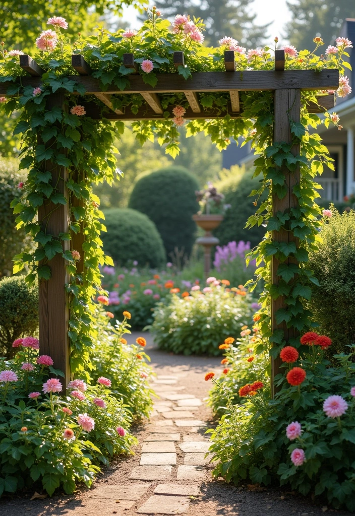 15 Ways to Maximize Small Garden Space - 3. Grow Upward with Trellises