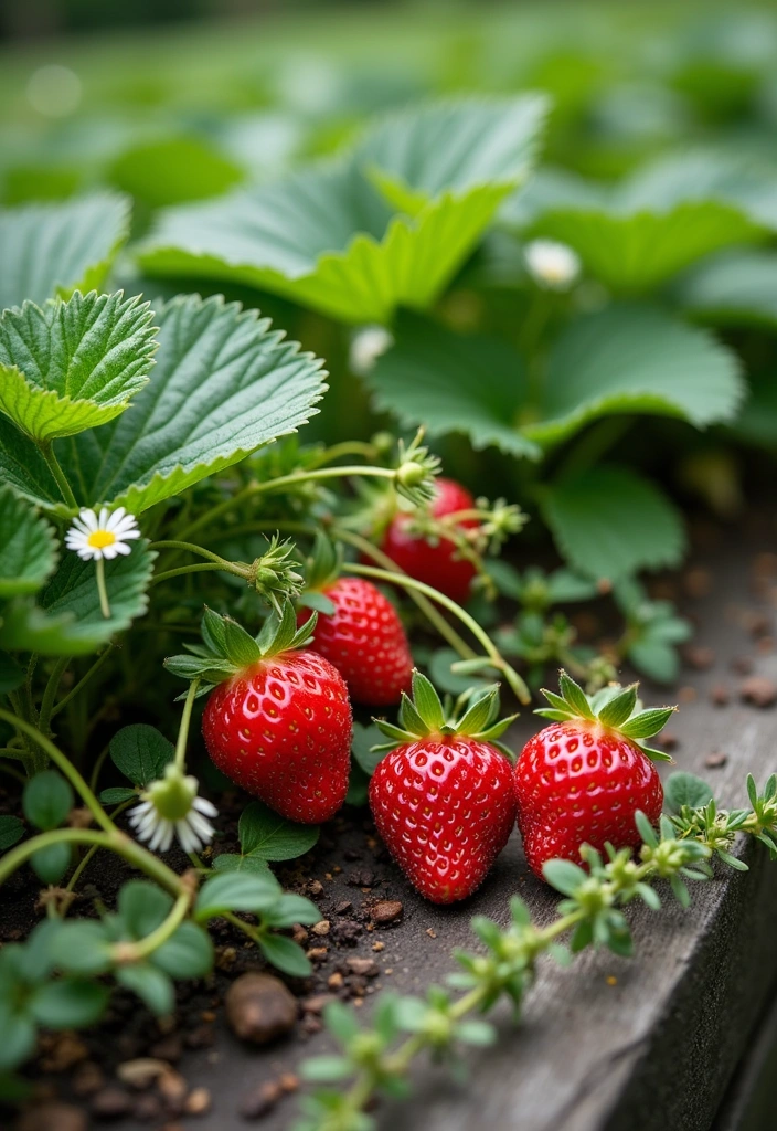 16 Ways to Use Companion Planting Effectively - 12. Thyme and Strawberries: A Sweet Harmony