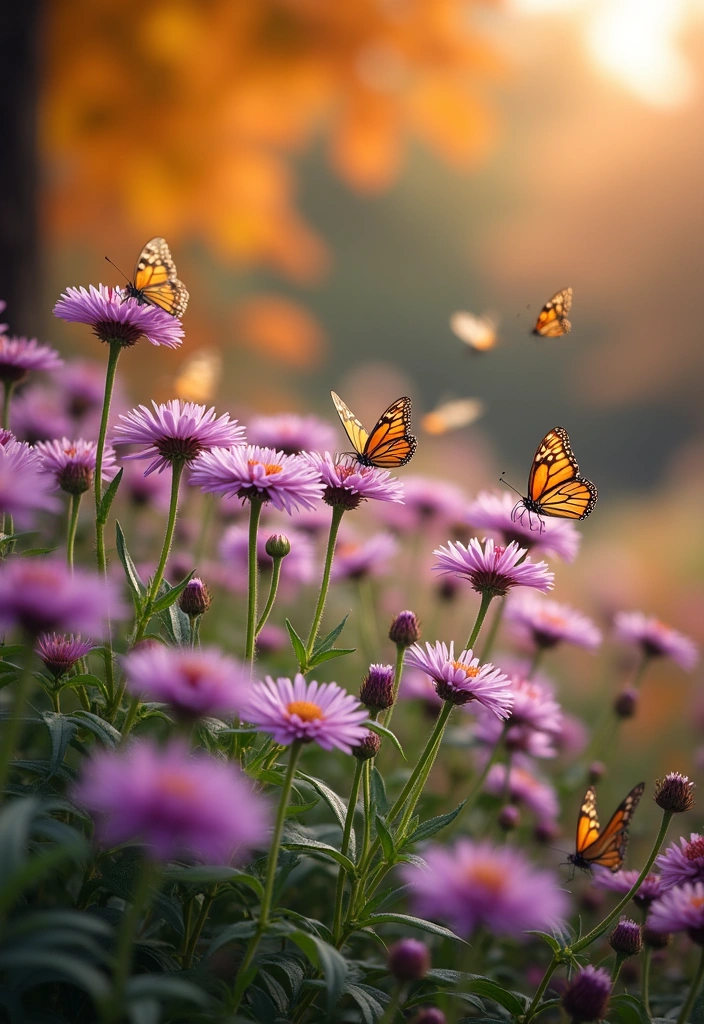 13 Attract Butterflies with These Colorful Garden Blooms - 6. Asters