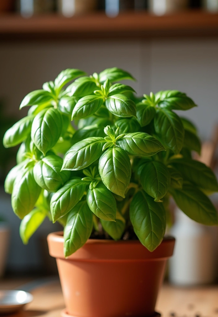 Best Herbs to Grow in Containers Indoors - 1. Basil