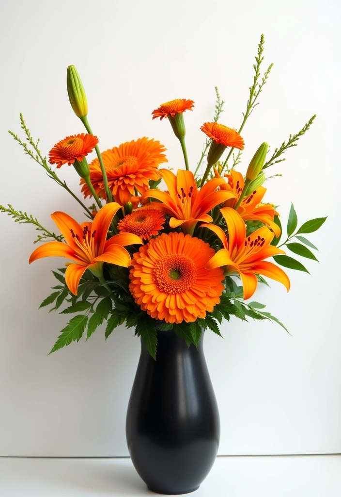 14 Choosing the Right Flower Color for Your Space - 7. Vibrant Oranges for Energy and Creativity