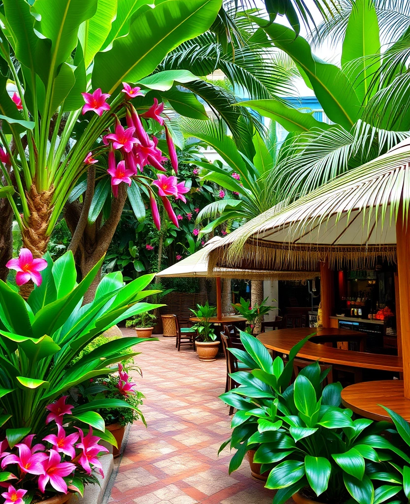 19 Garden Nook Ideas for Relaxation - 16. Tropical Escape Nook