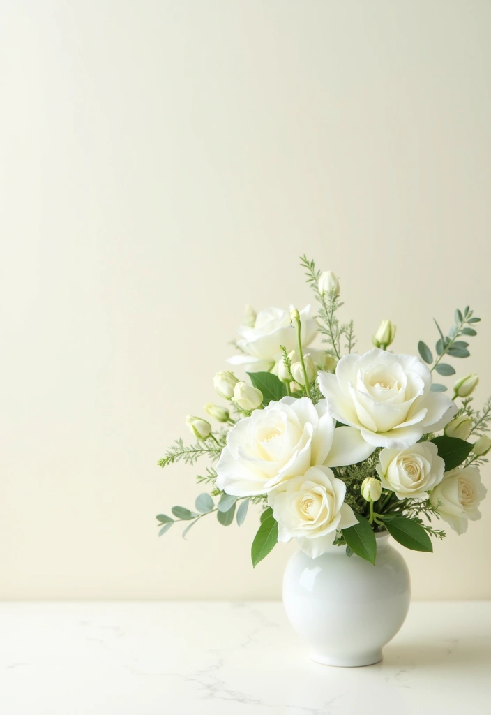 14 Choosing the Right Flower Color for Your Space - 1. Serene Whites for Tranquil Spaces