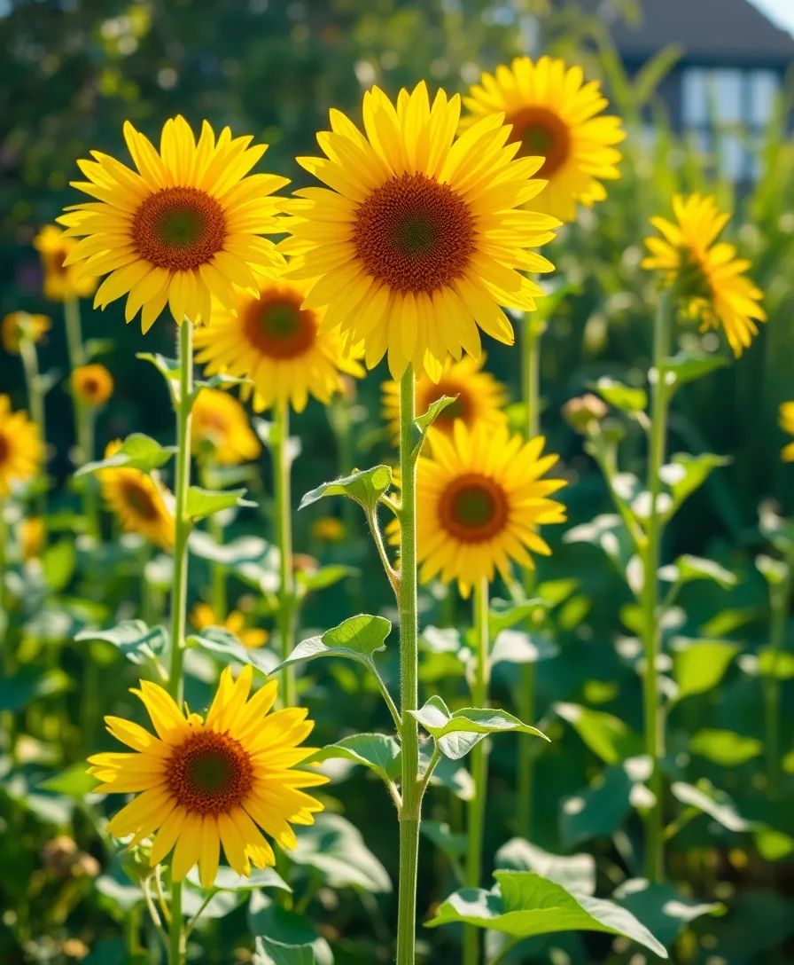 12 Easy Flowers to Plan Your First Garden (Beginner's Guide to Gorgeous Blooms!) - 3. Sunflowers: Towers of Sunshine