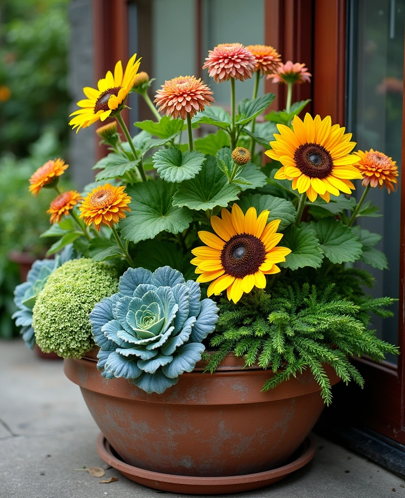 12 Container Meditation Garden Ideas for Peaceful Spaces  - 11. Seasonal Container Displays