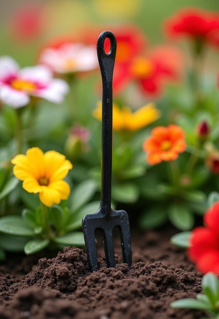 9 Essential Tools for Flower Gardening Success - 3. Mini Garden Fork