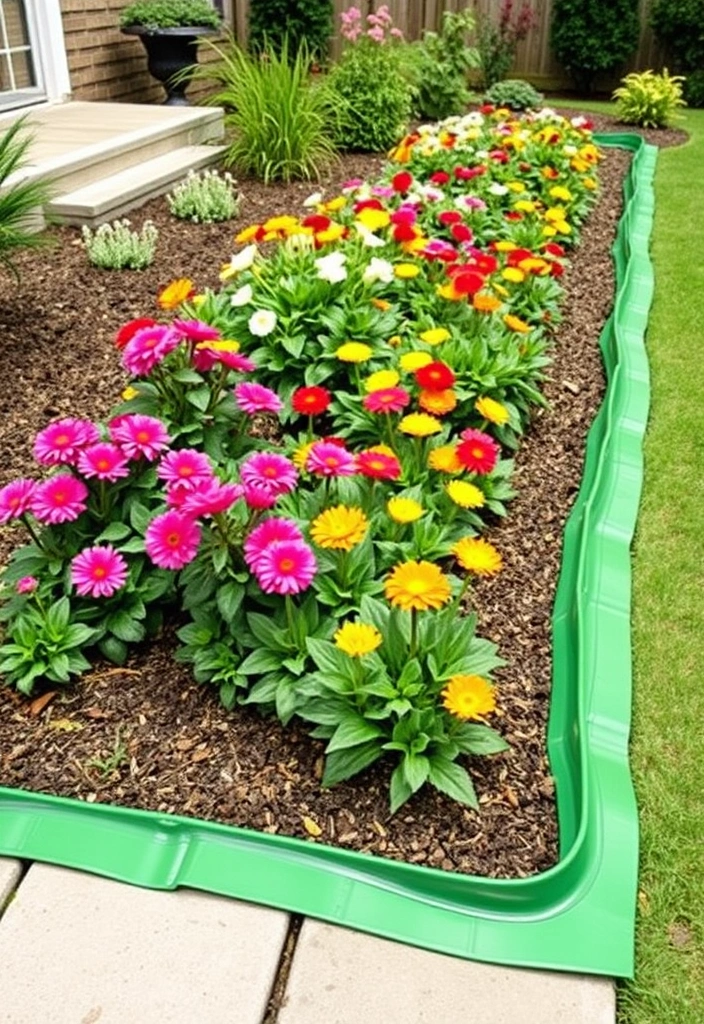 21 DIY Garden Edging Ideas on a Budget - 11. Plastic Edging