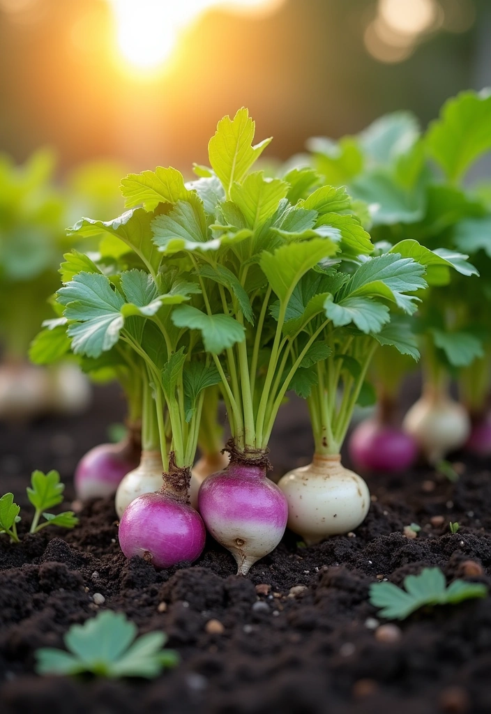 16 Fall Garden Vegetable Ideas to Grow - 12. Turnips: A Root Vegetable Delight