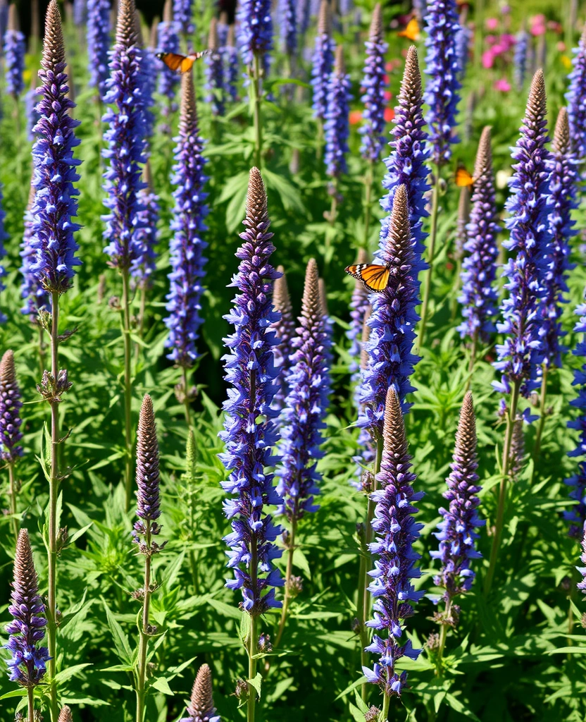 13 Attract Butterflies with These Colorful Garden Blooms - 8. Salvia