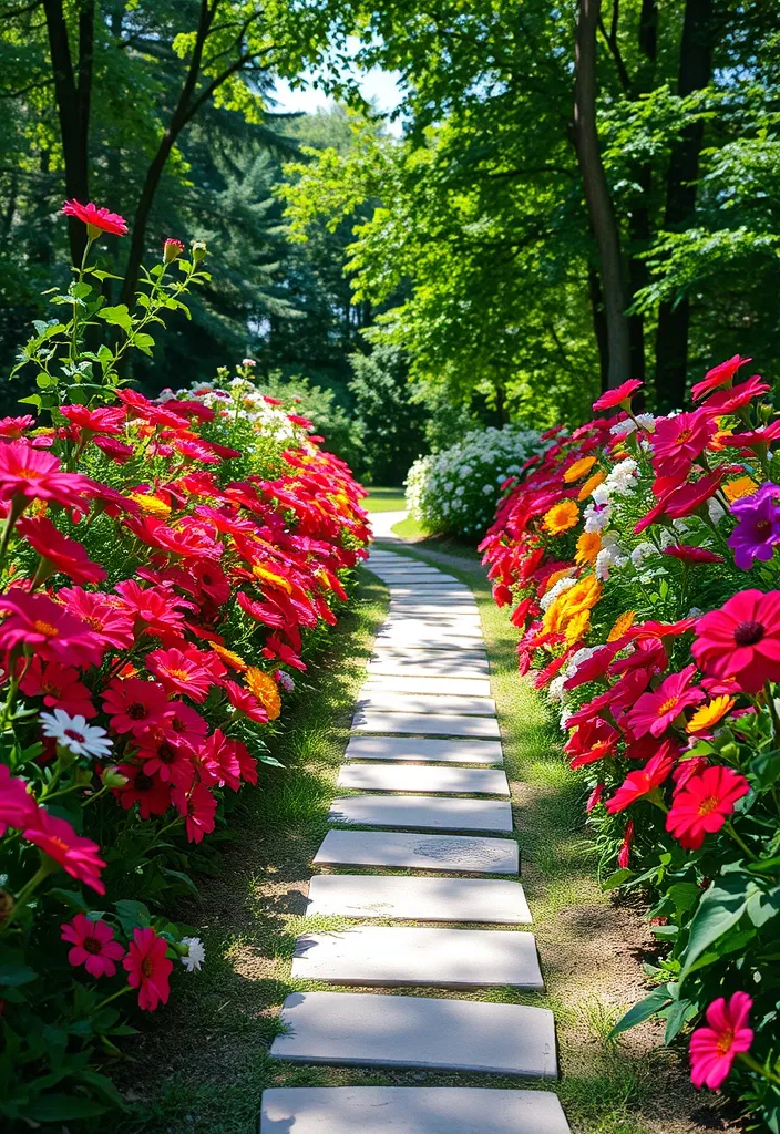 12 Easy Zinnia and Snapdragon Garden Ideas - 5. Garden Pathway