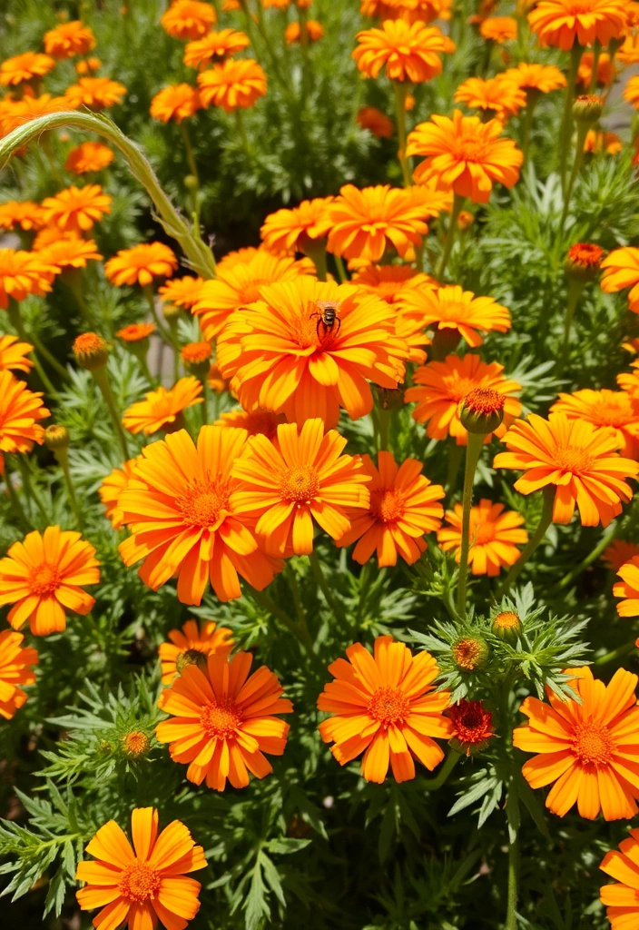 10 Best Flowers for Full Sun Gardens: Blooms All Summer - 3. Marigold (Tagetes)