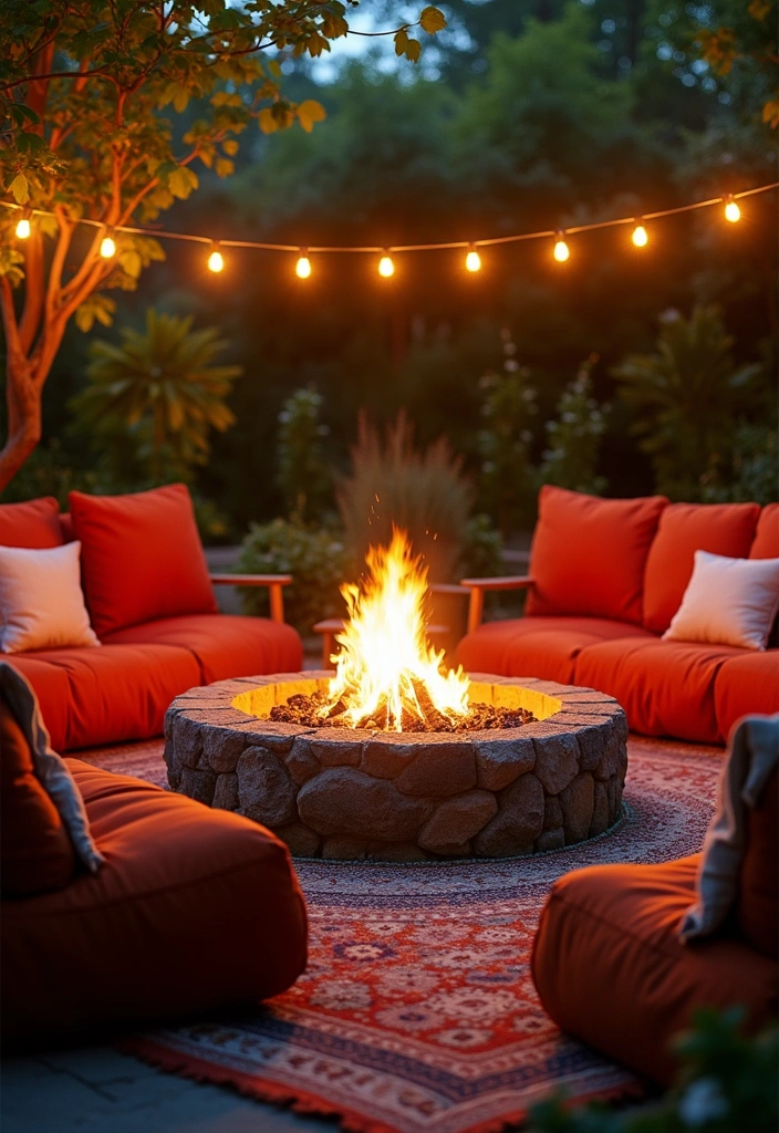 15 Garden Structure Ideas for Any Yard - 11. Inviting Fire Pit Area